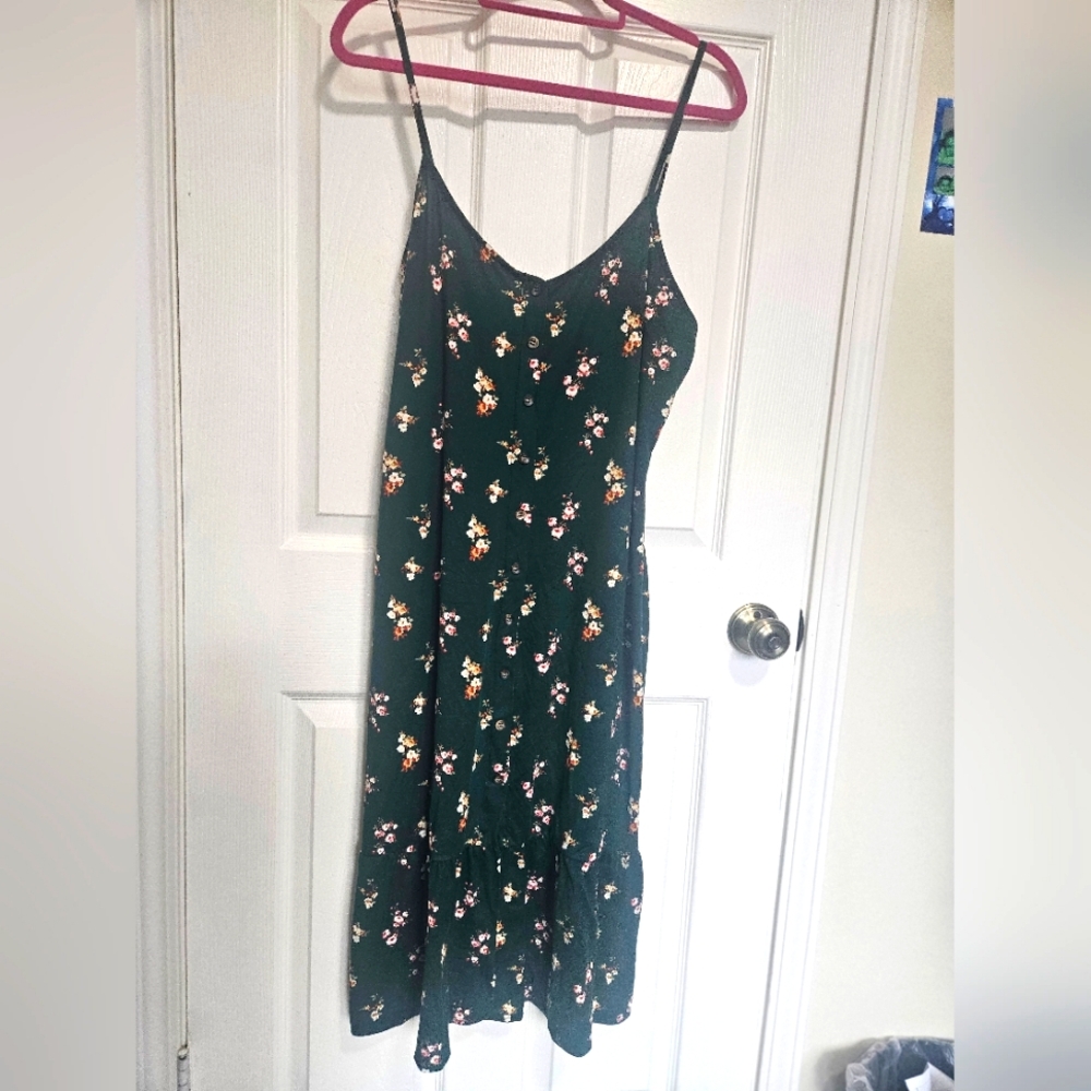 Floral Green Midi Dress